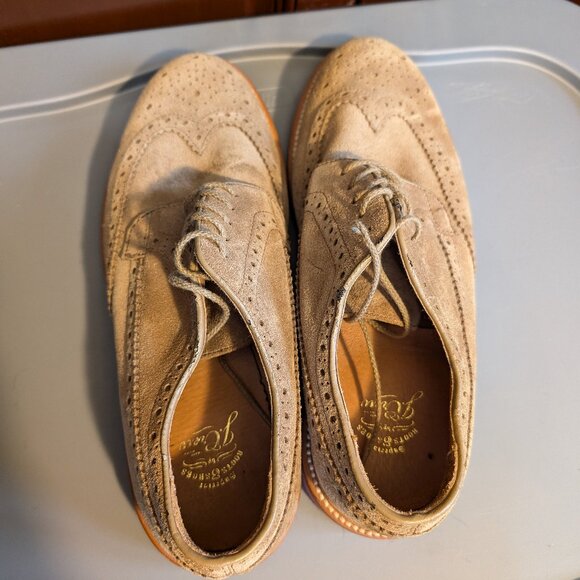 J Crew Kenton Suede Wingtip Dress Shoe US 8.5 - Picture 5 of 7